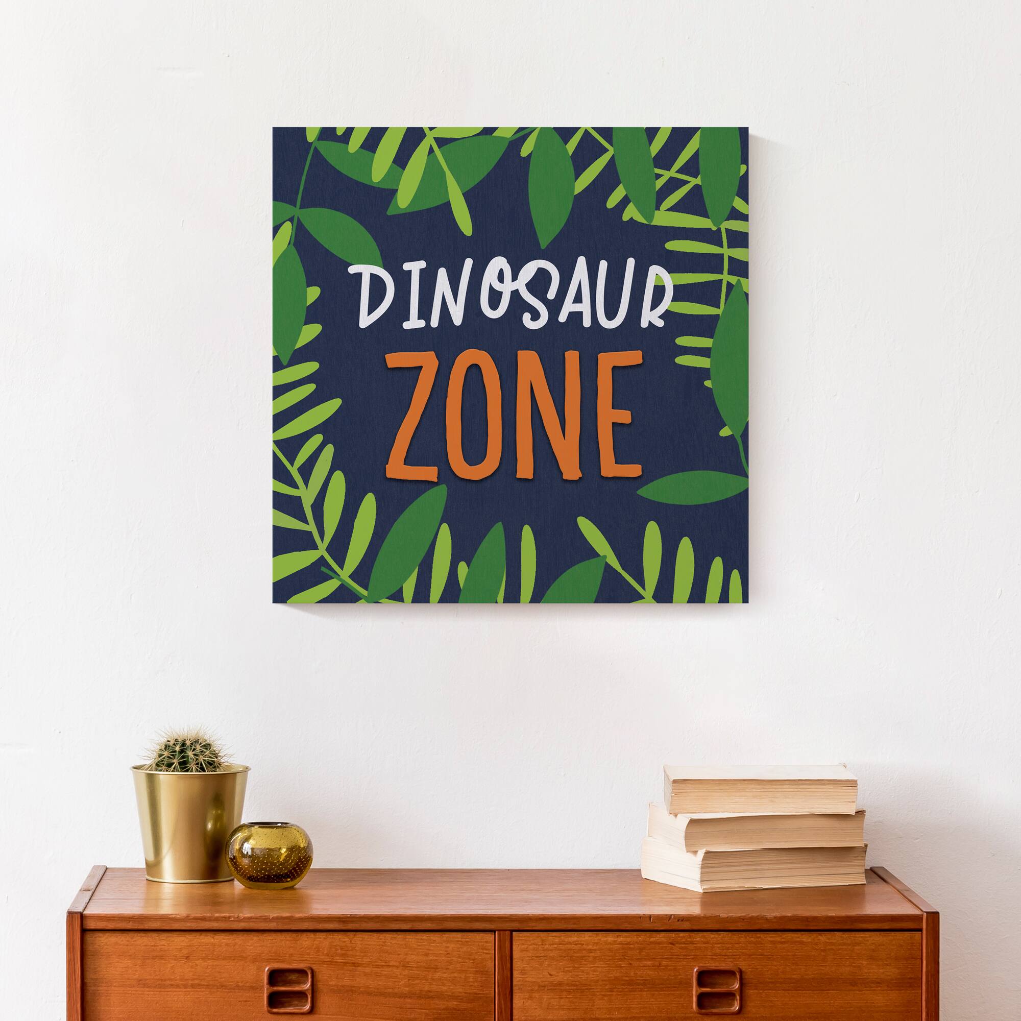 Dinosaur Zone 16" x 16" Canvas Wall Art
